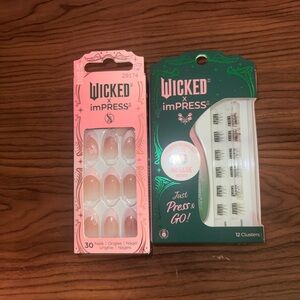 Kiss Wicked x imPRESS Pink and Green Nail and Lash Set